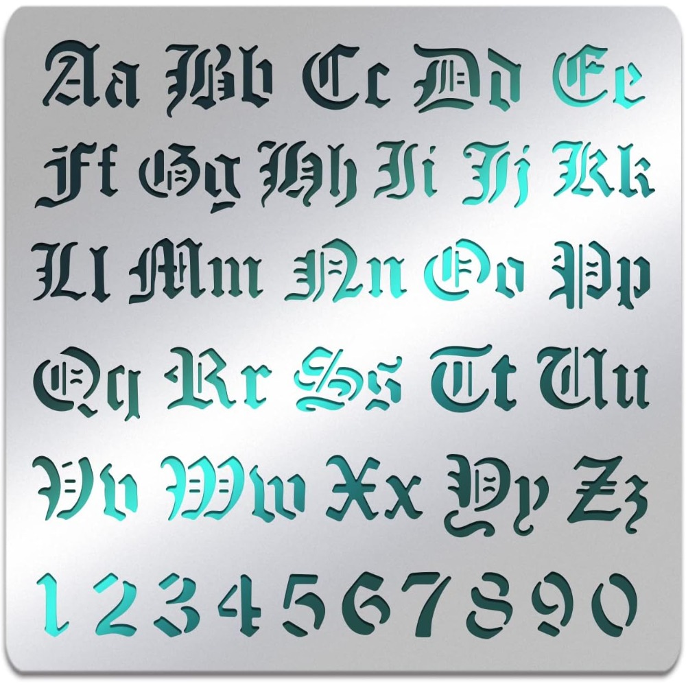 Трафареты с матовыми металличе – обзор и цена Photography Font